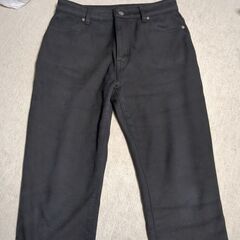 裏地ボア黒パンツの画像