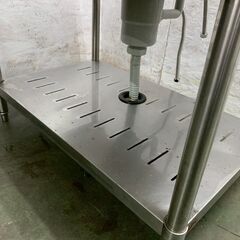 ステンレス製 1槽シンク 水栓付 W900×D600×H850 厨房 厨房機器 店舗 店舗用品 中段付 流し台  業務用 A0805YGの画像