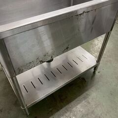 ステンレス製 1槽シンク 水栓付 W900×D600×H850 厨房 厨房機器 店舗 店舗用品 中段付 流し台  業務用 A0805YGの画像