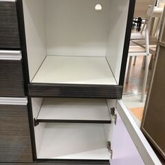 ＼家具＊家電のお店／【ｼﾞｬﾝｸﾞﾙｼﾞｬﾝｸﾞﾙ石川金沢店】キッチンボード  黒 木目調  W(幅)89×D(奥行き)45×H(高さ)187cmの画像