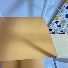 使用感有 ロフトベッド パイプ 白×ライトブラウンの画像