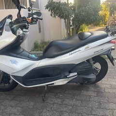 受け渡し予定者と商談中　
ホンダpcx125の画像