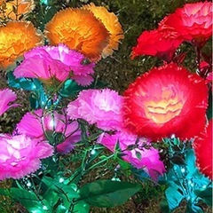 🉐庭のイルミネーションに3本どうぞ🉐耐候性ソーラーライト全天候型屋外フラワー設置が簡単咲く花防水装飾ナイト芝生庭の画像
