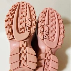 【極美品 / FILA】ディスラプター2 ウェッジ 厚底 ピンク 23.5cmの画像