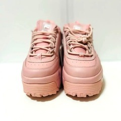 【極美品 / FILA】ディスラプター2 ウェッジ 厚底 ピンク 23.5cmの画像