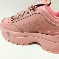 【極美品 / FILA】ディスラプター2 ウェッジ 厚底 ピンク 23.5cmの画像