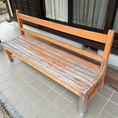 木製ベンチ×1脚の画像