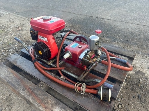 三菱　セット動噴　5馬力　ガソリン　SB-34 動力噴霧器 造園 田んぼ 排水 消毒 除草　散水 高圧洗浄　動噴　潅水　防除　吸水排水ホース付き 宮崎