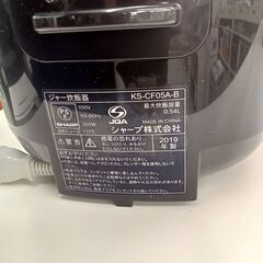★リユースのサカイ千葉中央店★ SHARP 炊飯器 3合炊き 19年製 動作確認／クリーニング済み TC5263の画像