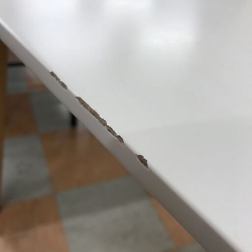 ＼家具＊家電のお店／【ｼﾞｬﾝｸﾞﾙｼﾞｬﾝｸﾞﾙ石川金沢店】ダイニングテーブル2人用  ホワイト 木目調  W(幅)110×D(奥行