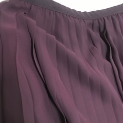 Lサイズ　UNIQLO ユニクロ　プリーツスカート　ワイン　ダークパープルの画像