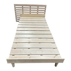 木製シングルベッドフレーム ホワイトの画像