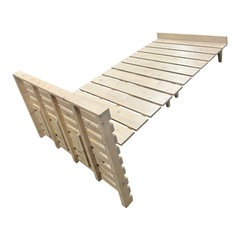 木製シングルベッドフレーム ホワイトの画像