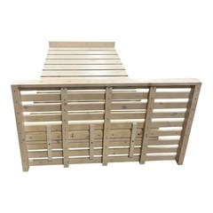 木製シングルベッドフレーム ホワイトの画像