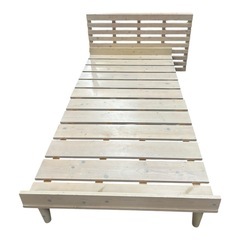 木製シングルベッドフレーム ホワイトの画像