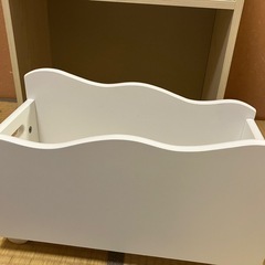 キッズ収納ラック　本棚　キャスター付の画像