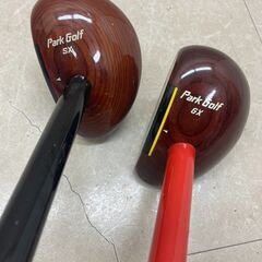 パークゴルフクラブ 2本まとめて GX SX ケース ボール付 右打ち用 (P2123wYM)の画像