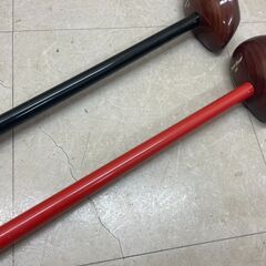 パークゴルフクラブ 2本まとめて GX SX ケース ボール付 右打ち用 (P2123wYM)の画像