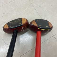 パークゴルフクラブ 2本まとめて GX SX ケース ボール付 右打ち用 (P2123wYM)の画像