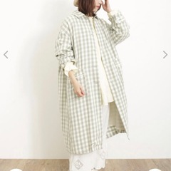 サマンサモスモス 綿麻ライン配色コートの画像