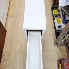 隙間収納 幅20cm スペースラック ランドリーラック 3段引き出し ホワイト 鏡面■奥行45cm×高さ85.5㎝■買取帝国 朝霞店の画像