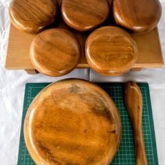 🍓 木製の大きなボウル／5つの小さなボウル／７個。     の画像