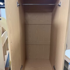 ジャングルジャングル貝塚店　ワードローブ  洋服たんす　木目　両開き　中古　リユース　貝塚市　二色浜の画像