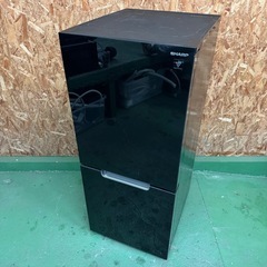 276 送料設置無料　SHARP　2ドア冷蔵庫　ガラスデザイン　152L  洗濯機の画像