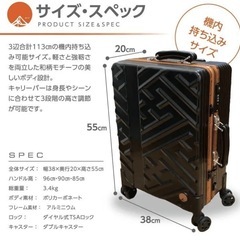 紗綾型（さやがた）模様スーツケース【30L 機内持ち込みサイズ】の画像