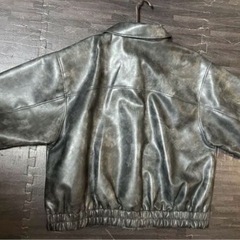 冬服 ダークグレー レザー ジャケット 3Lと4L 2着セット 男女兼用の画像