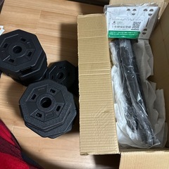 可変式ダンベル＆バーベルセット10kg×2の画像