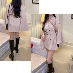 GRL グレイル ベルト付きケープスリーブトレンチコートの画像