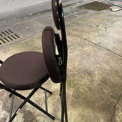 【リユースショップスパークル】折りたたみチェア　No.103　圧座背付折イス　CS-300NM　NカカオM　2脚セット　椅子　フクダクラフト　配送可能♪の画像