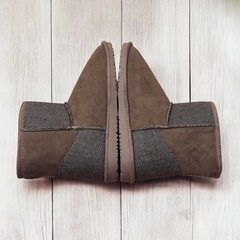 スヌーピー ムートンブーツ ブラウン ファー 暖かい もこもこ 冬 防寒 Lの画像