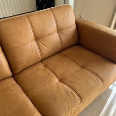 RELAX FORM(リラックスフォーム) 3人掛け、ソファー×2 重山家具工業　昇降テーブル　3点の画像