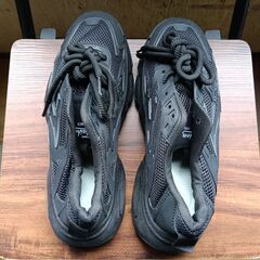 新品 25.5cm メンズ スニーカー ブラック 厚底 シューズ 普段着 識別番号:【N512-S】の画像