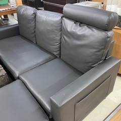 L字ソファ ブラック 中古の画像