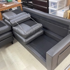 L字ソファ ブラック 中古の画像