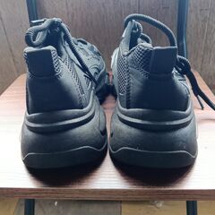 新品 25cm メンズ スニーカー ブラック 厚底 男女兼用 シューズ 識別番号:【N514-S】の画像