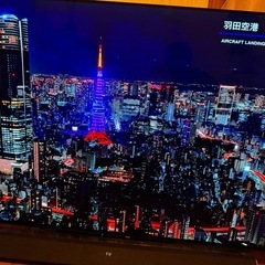 ※説明文必須SONY製サウンドバー付きSHARP 有機EL テレビ　65インチの画像