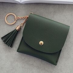 タッセル付きミニ財布　ウォレット　コインケース　カードケースの画像