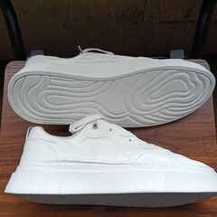 新品 26cm メンズ スニーカー ホワイト 厚底 シューズ 普段着 識別番号:【N517-S】の画像