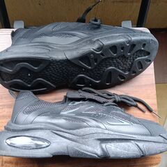 新品 27cm メンズ スニーカー ブラック 厚底 シューズ 普段着 識別番号:【N519-S】の画像