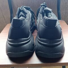 新品 27cm メンズ スニーカー ブラック 厚底 シューズ 普段着 識別番号:【N519-S】の画像