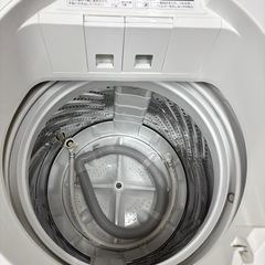 アイリスオーヤマ 洗濯機 8.0kg（ITW-80A01-W / 2023年製）  🚚 配達・設置対応 / 長期保証あり  ✨ ほぼ新品のきれいな1台！ 丸型ガラストップのスタイリッシュデザインで人気モデルです。
の画像