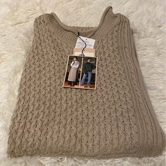 ニットロングベスト Lサイズの画像