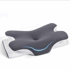 【新品未使用】人間工学涼感メモリーフォーム枕・環境配慮素材 Oeko-Tex高さ調節可能通気性優れた蝶型デザインの画像