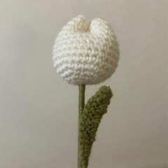 編みぐるみ お花 編み物 ブーケ 2本セットの画像