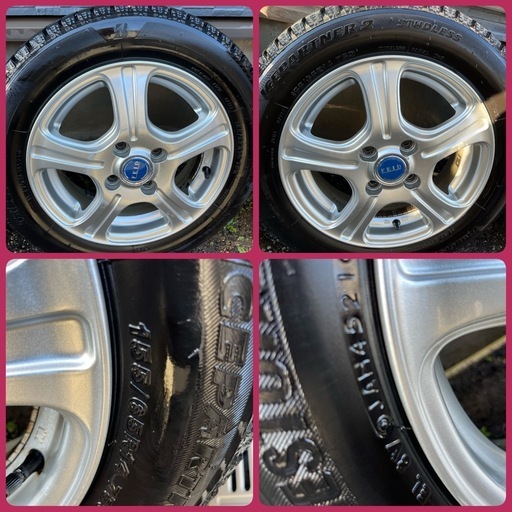 ブリヂストン　スタッドレスタイヤ　軽自動車用アルミタイヤセット！155/65R14激安！