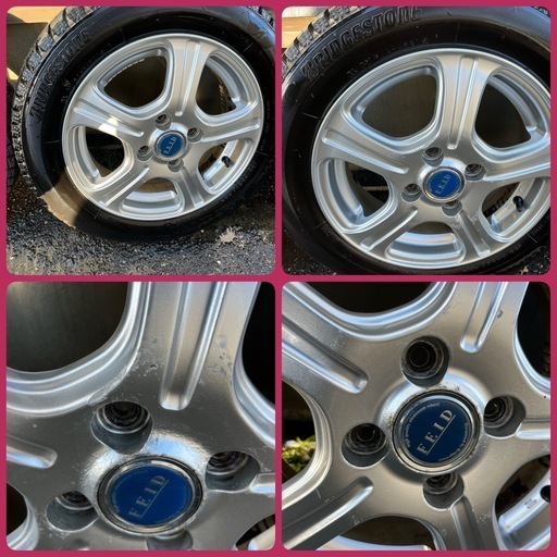 ブリヂストン　スタッドレスタイヤ　軽自動車用アルミタイヤセット！155/65R14激安！